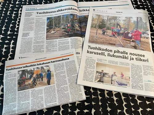 Lehtijuttuja syksy 2022 Tuohitun leikkikentästä