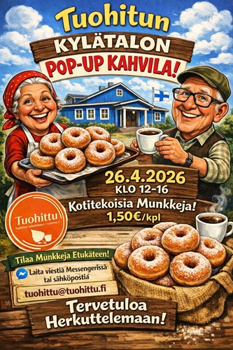 Vappuinen pop up-kahvila 26.4. Tuohitussa