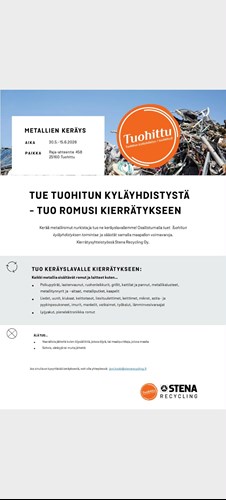 Metallin keräys 30.5. - 15.62026