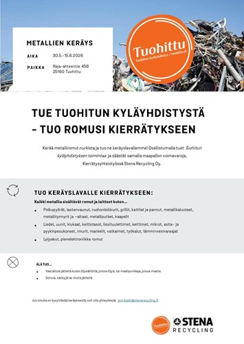 Metallin keräys 30.5.-15.6.