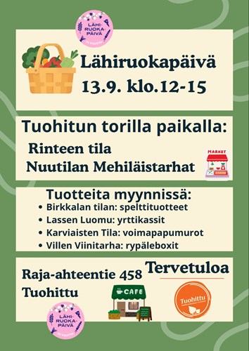Tervetuloa Tuohitun Lähiruokapäivään!